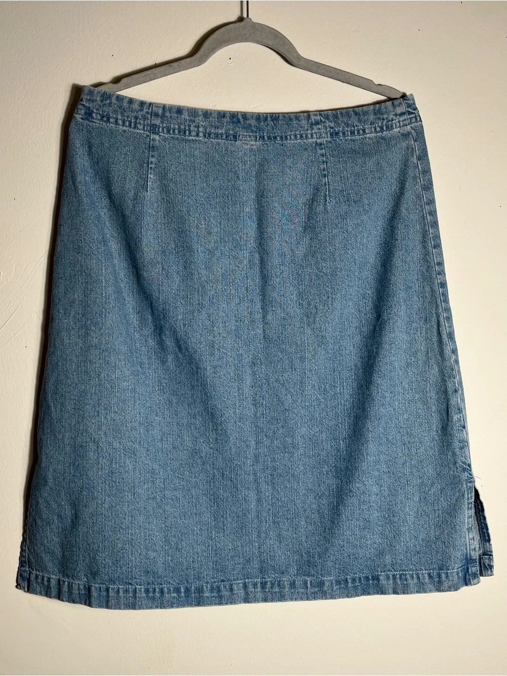 Christopher & Banks‎ Embroidered Denim Skirt Size 10